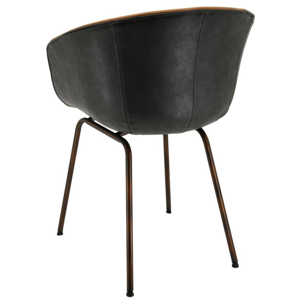 Aubry Gaspard - Fauteuil en polyuréthane camel - Image 4