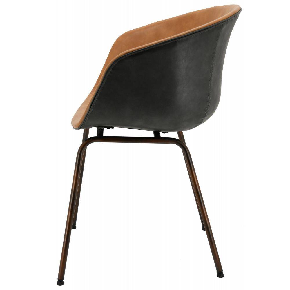 Aubry Gaspard - Fauteuil en polyuréthane camel - Image 3