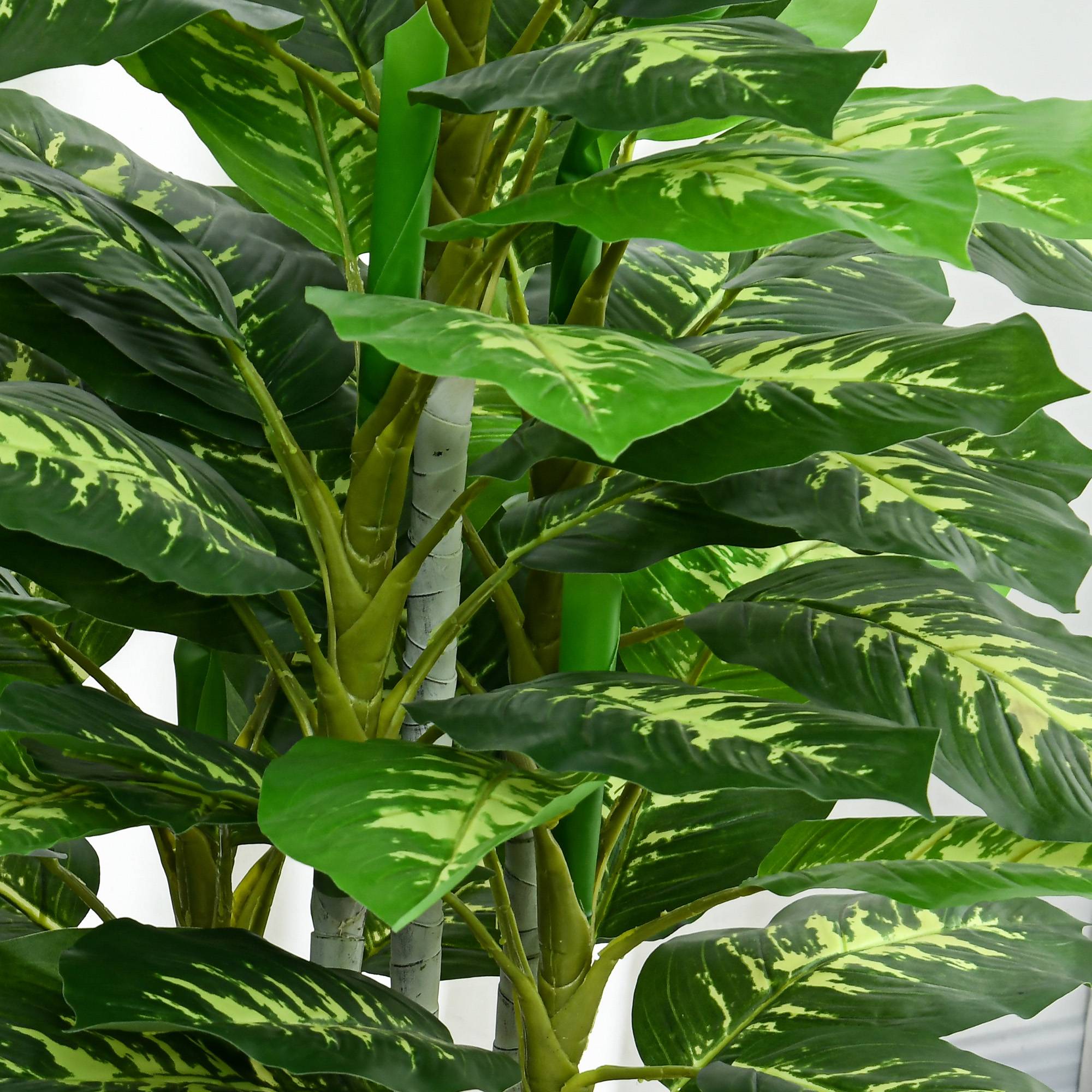 Sans Marque - Plante artificielle, plante en plastique, pot en ciment, intérieur/extérieur, 120 cm, vert - Image 10