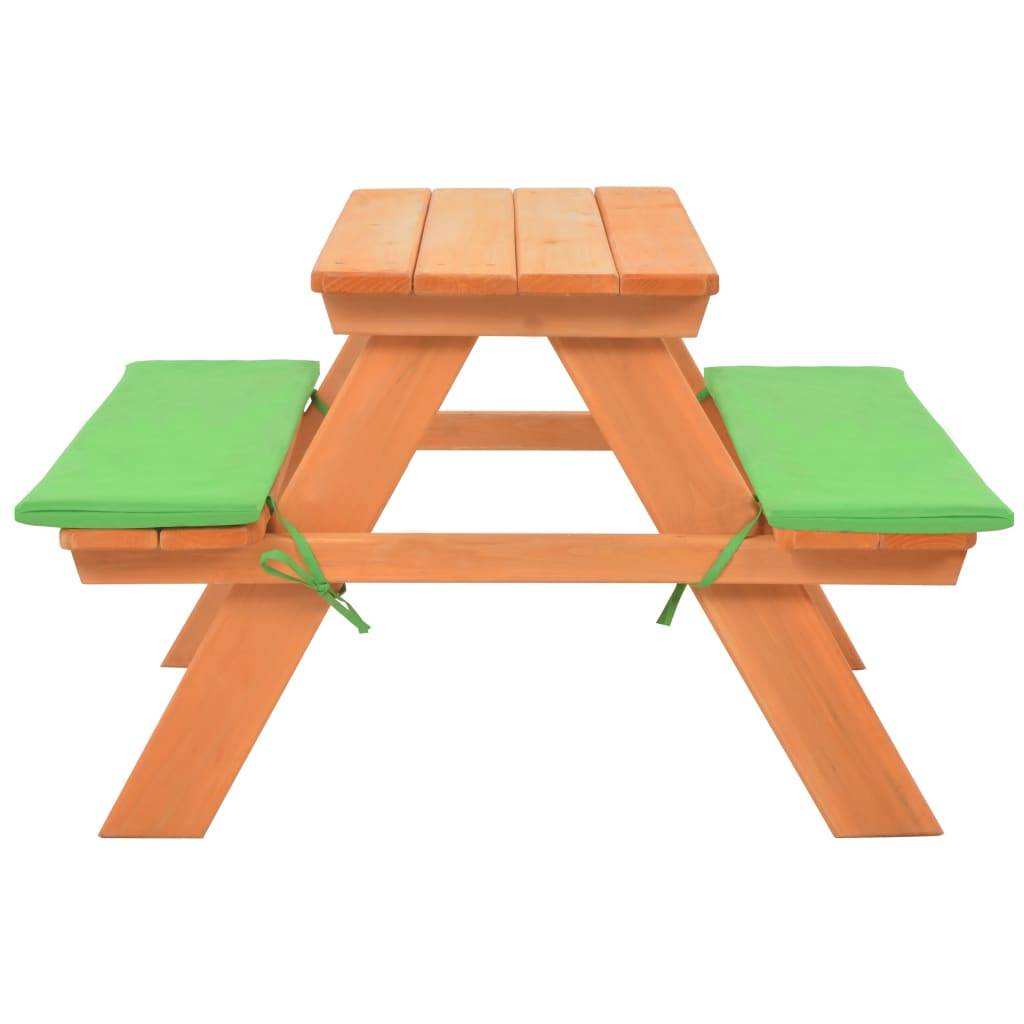 PANGIVO - Table de pique-nique enfants 4 places avec bancs Sapin vert- PANGIVO - Image 2