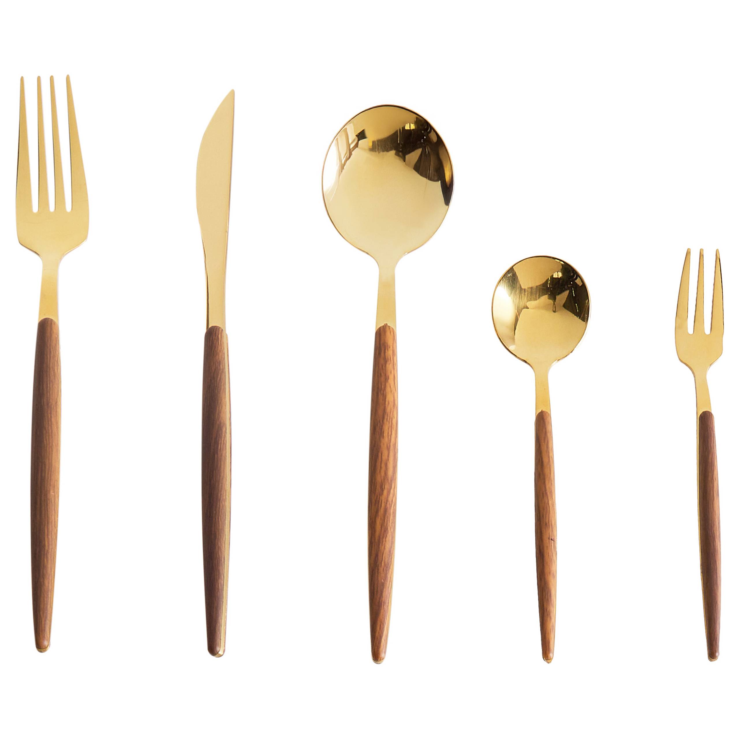 Beliani - Ensemble de couverts Acier inox Doré GEMELLI - 5x22x1- Beliani - Image 2