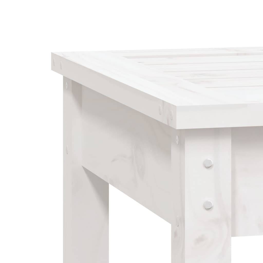 Vidaxl - Banc de jardin blanc 80x44x45 cm bois massif de pin vidaXL 823998 - Image 4