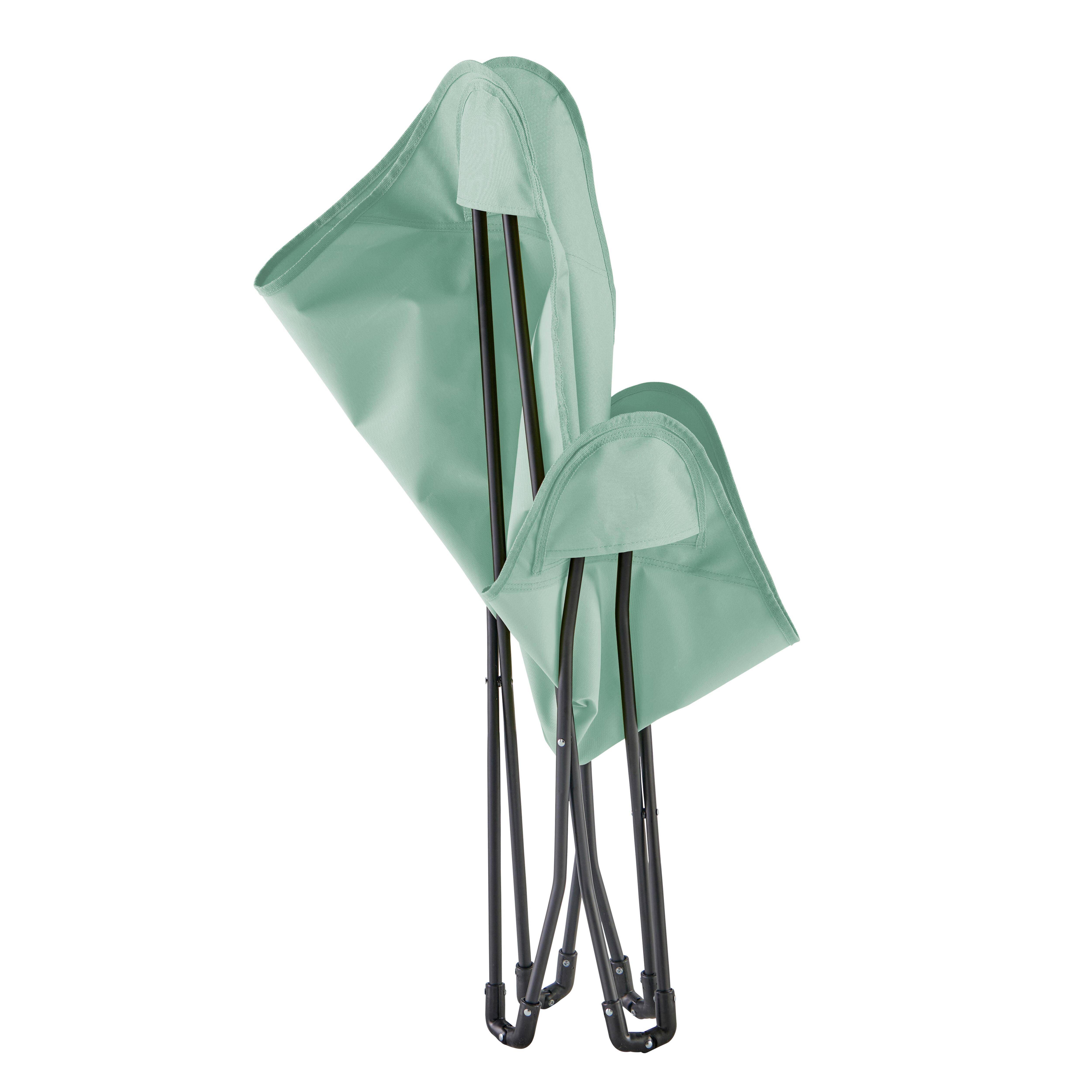Oviala - Lot de 2 fauteuils papillon pliables vert Mariposa - Oviala - Image 3