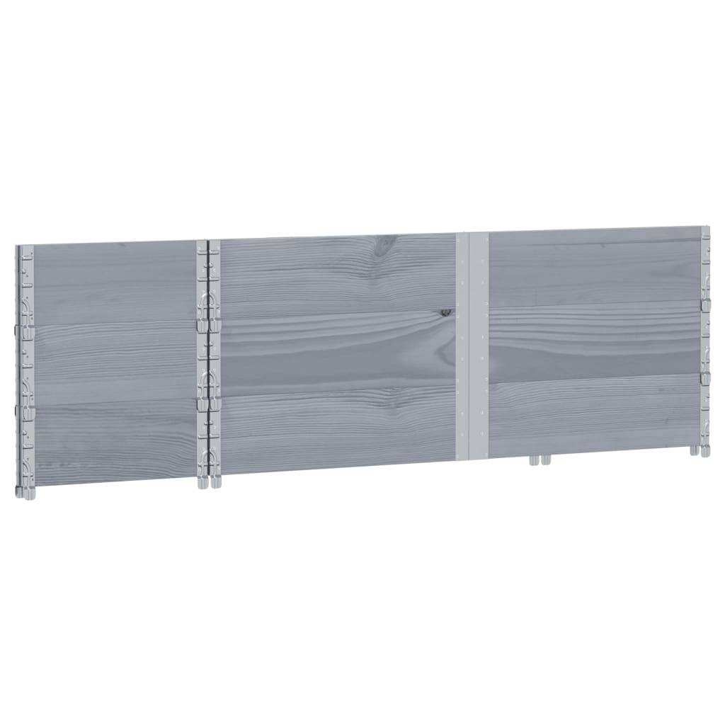 Jardinière de jardin bois de pin gris 150 x 50 x 60.5 cm - PANGIVO - Image 6