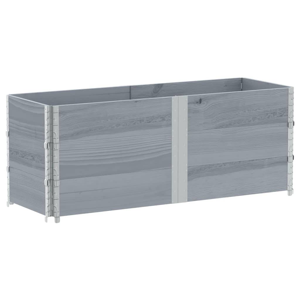 Jardinière de jardin bois de pin gris 150 x 50 x 60.5 cm - PANGIVO - Image 5