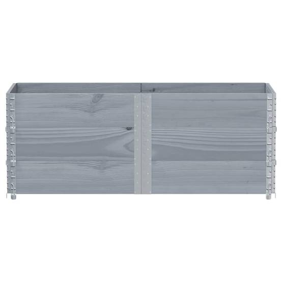 Jardinière de jardin bois de pin gris 150 x 50 x 60.5 cm - PANGIVO - Image 3