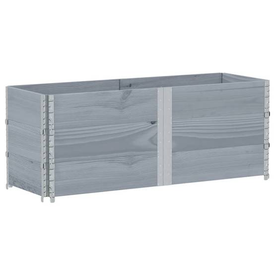 Jardinière de jardin bois de pin gris 150 x 50 x 60.5 cm - PANGIVO - Image 2