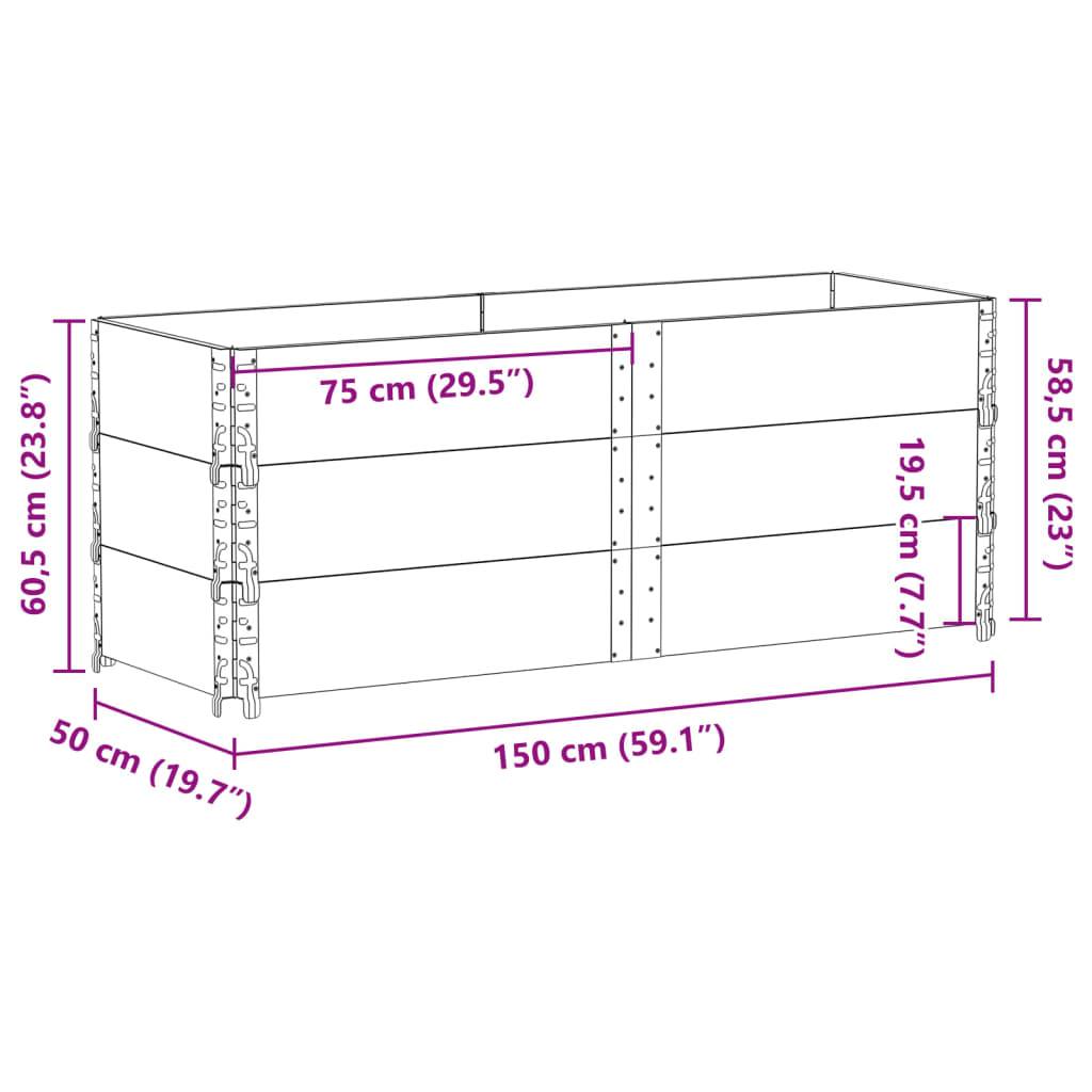Jardinière de jardin bois de pin gris 150 x 50 x 60.5 cm - PANGIVO - Image 8