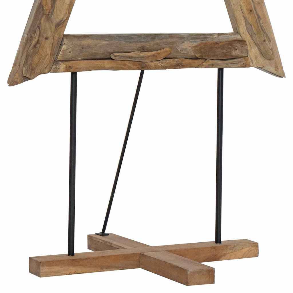Maison Chic - Sapin de Noël | Arbre de Noël avec support Marron 180 cm Bois de teck solide Maison Chic - Image 8