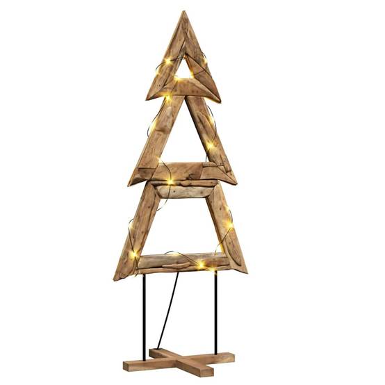 Maison Chic - Sapin de Noël | Arbre de Noël avec support Marron 180 cm Bois de teck solide Maison Chic - Image 3