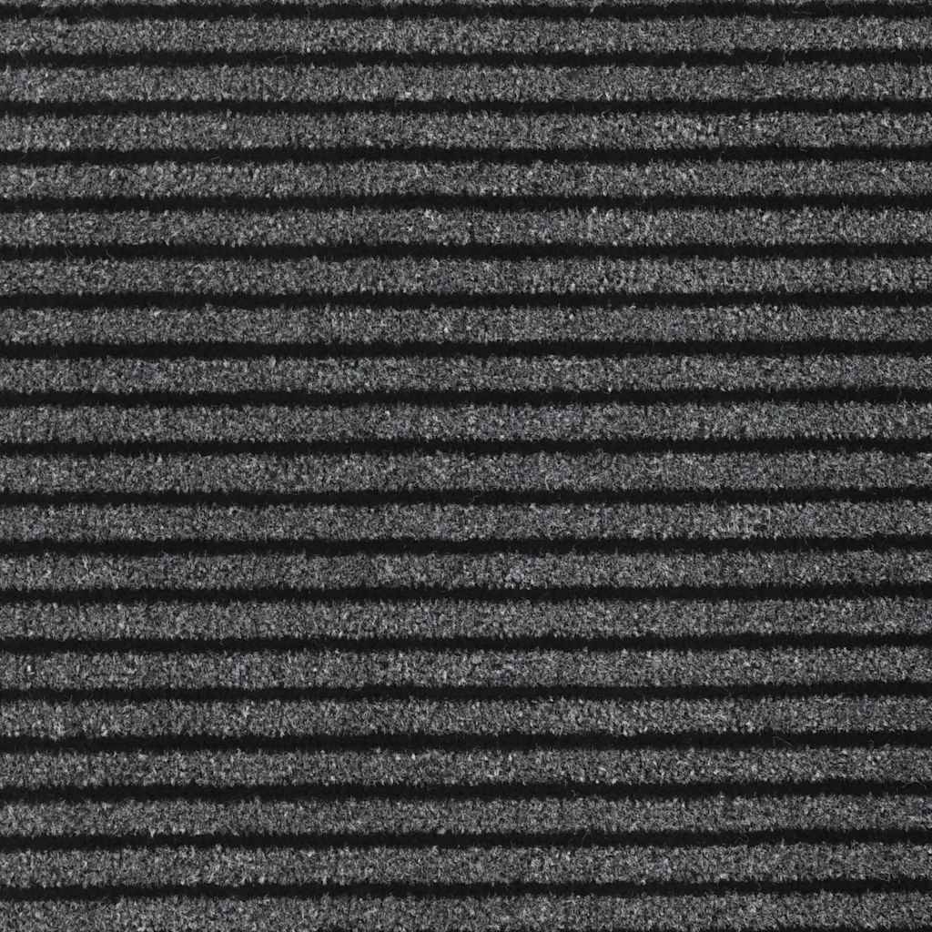 Très Grand Tapis d'Entrée Rayé Antidérapant pour Magasin et Bureau Noir Gris 115x500 cm – ComfortXL Outdoor Living - Image 6