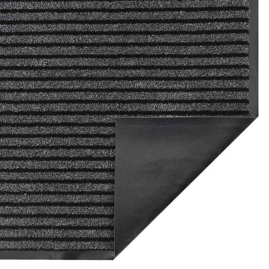 Très Grand Tapis d'Entrée Rayé Antidérapant pour Magasin et Bureau Noir Gris 115x500 cm – ComfortXL Outdoor Living - Image 5