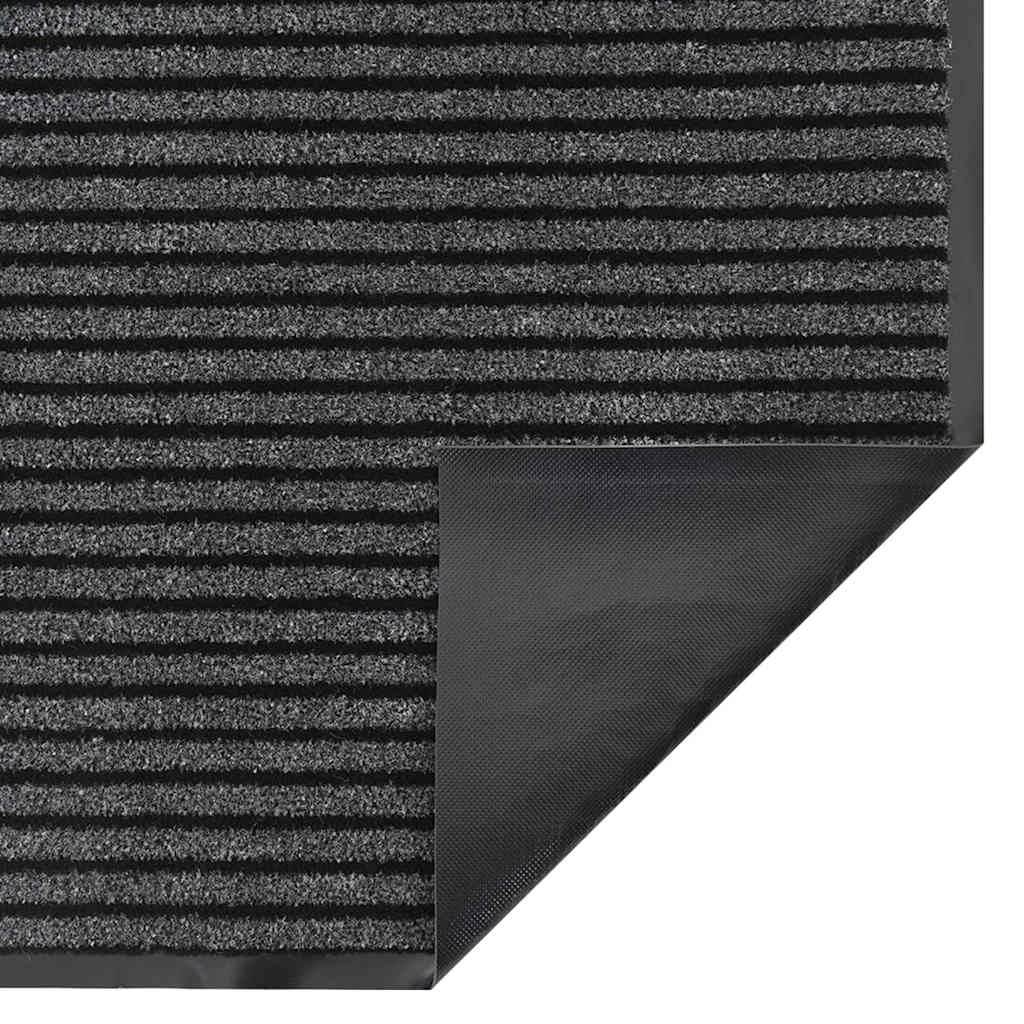 Très Grand Tapis d'Entrée Rayé Antidérapant pour Magasin et Bureau Noir Gris 115x500 cm – ComfortXL Outdoor Living - Image 5