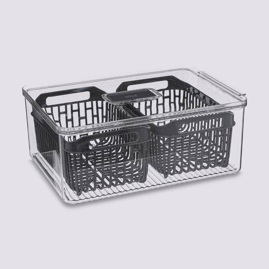 Boîte de Conservation Frigo "Tidy II" 32cm Gris - Image 6