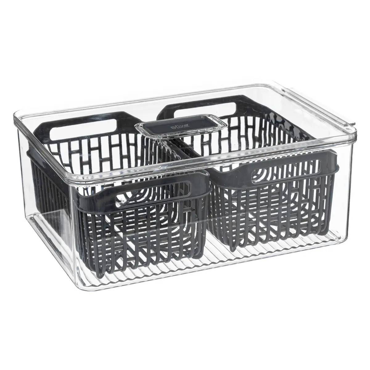 Boîte de Conservation Frigo "Tidy II" 32cm Gris - Image 1
