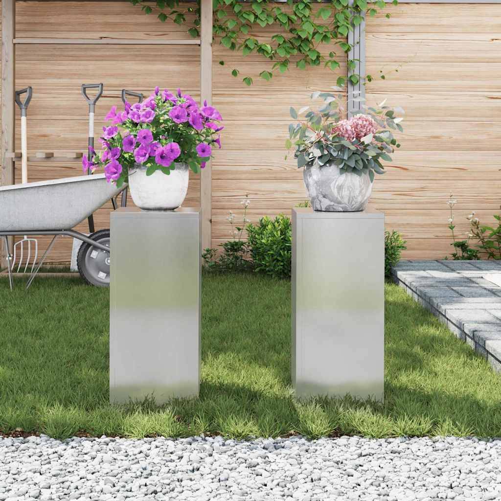 Support plante  Prolenta Argent  24 X 24 X 55 cm  - P95046A - Image 4