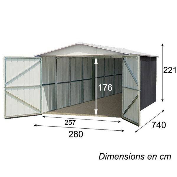 Trigano - Garage Métal S.H.T. 22,63 m² L.297 x l.762 x h.221cm Trigano - Image 4