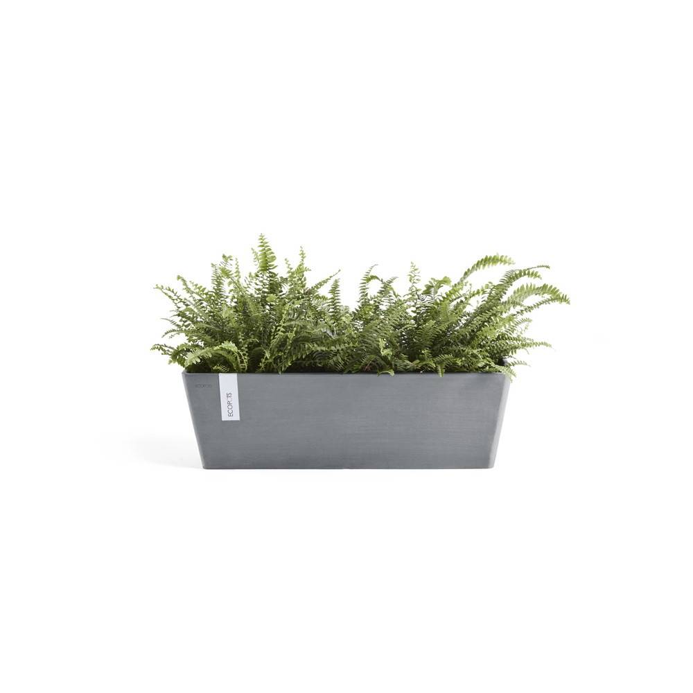 Ecopots - Pot Rectangulaire Bruges 45 Bleu Gris + réservoir d'eau - 45 x 17 x H. 17 cm - 9,7 L ECOPOTS - Image 1