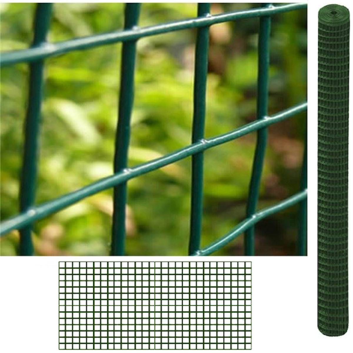 Comercial Candela - Grillage Souple Plastifié| 1X5 M| Composition 80% Acier Galvanisé/20% PVC| Rouleau Grillage| Réticulée 6X6MM - Image 2
