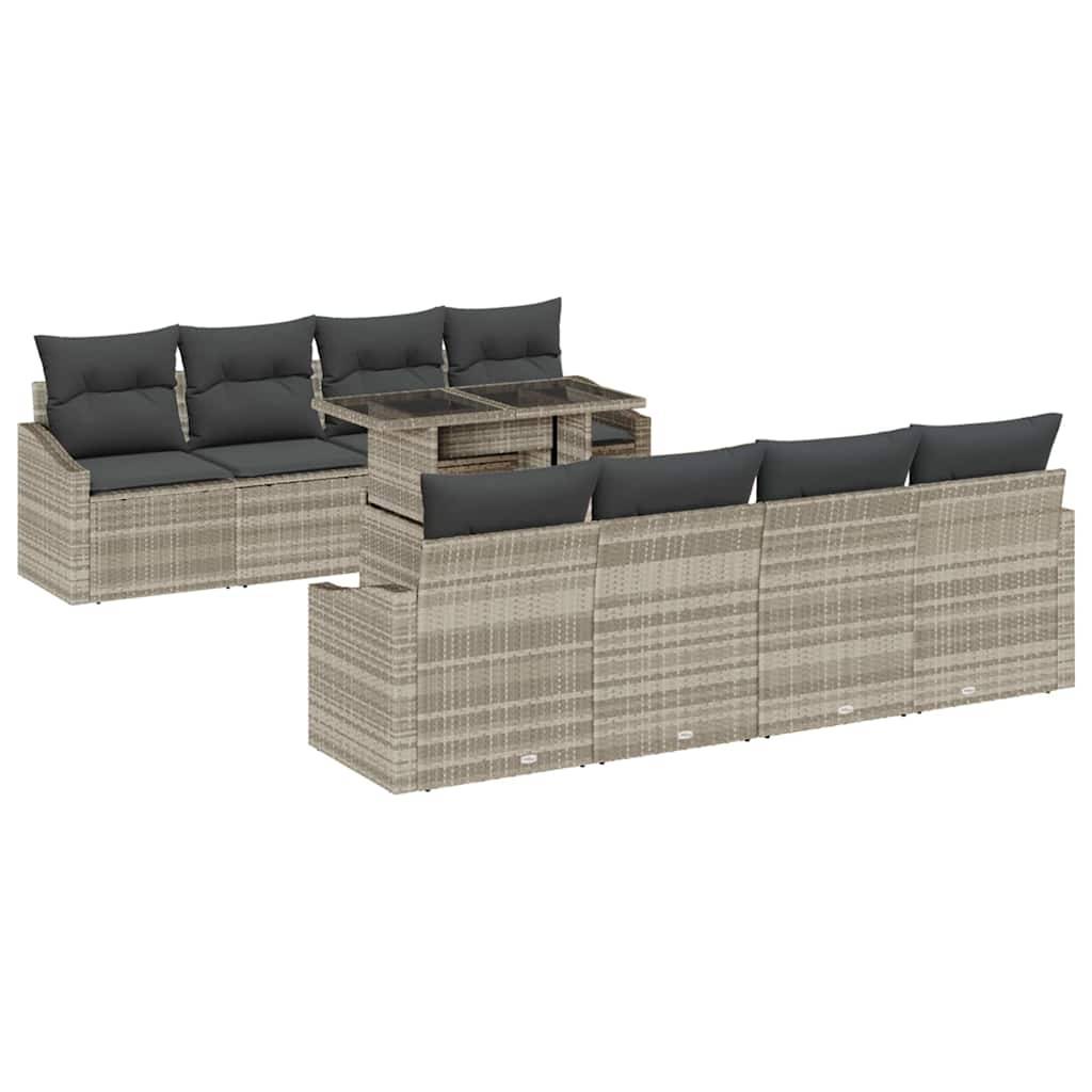Lounge d'Extérieur avec Canapés 7 Pièces Gris Clair Moderne pour Patio et Espaces Verts – ComfortXL Outdoor Living - Image 2