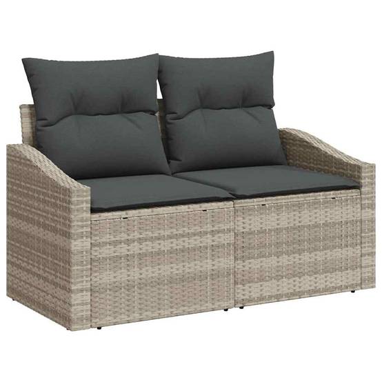 Lounge d'Extérieur avec Canapés 7 Pièces Gris Clair Moderne pour Patio et Espaces Verts – ComfortXL Outdoor Living - Image 4