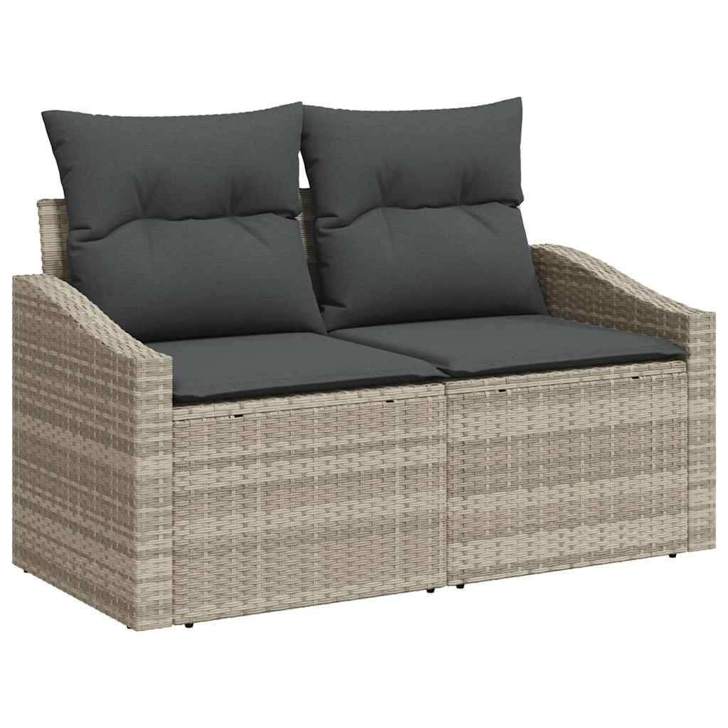 Lounge d'Extérieur avec Canapés 7 Pièces Gris Clair Moderne pour Patio et Espaces Verts – ComfortXL Outdoor Living - Image 4