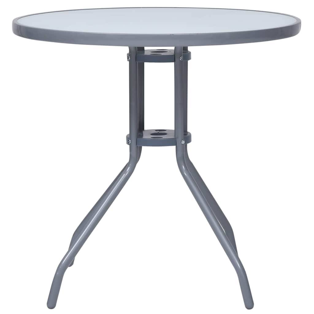 Vidaxl - Ensemble à manger de jardin 5 pcs-Salons de jardin aluminium et textilène argenté - Image 6