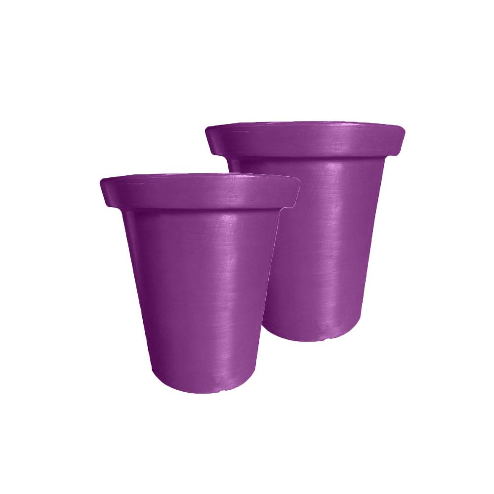 Pot de fleurs rond xxl delight 760l-lot de 2 - plast'up rotomoulage - Image 1