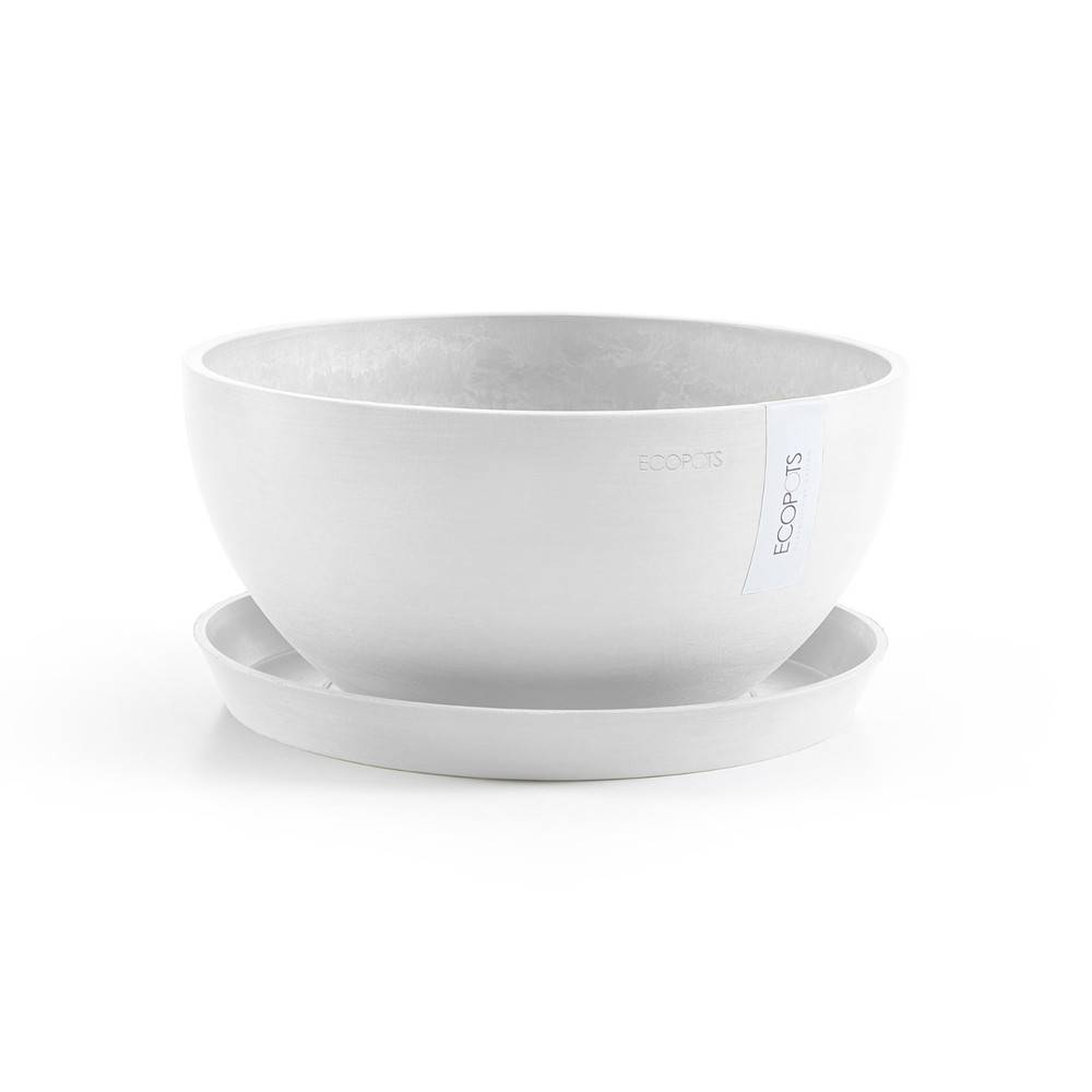 Ecopots - Pot Rond Brussels 35 Blanc Pur - Ø 35 x H. 16,5 cm - 11,5 L ECOPOTS - Image 5
