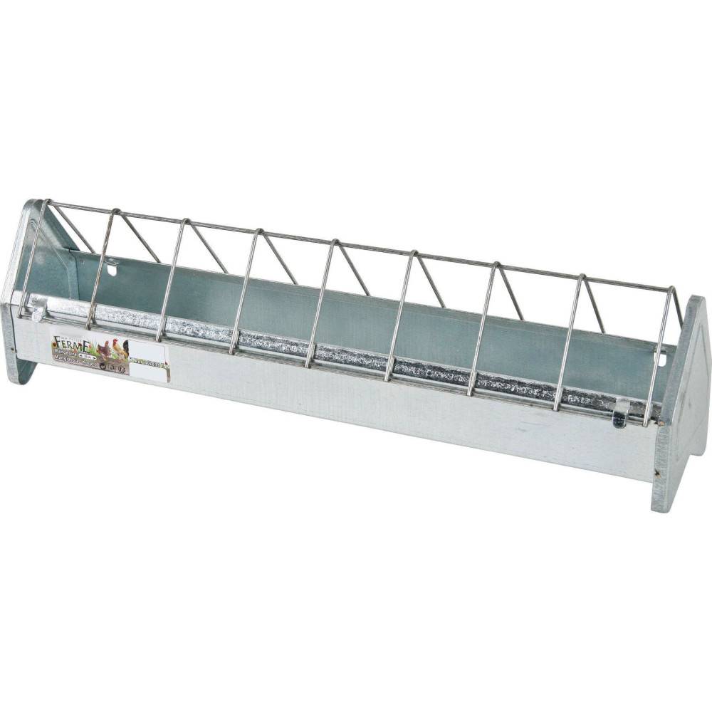 Mangeoire galvanisé 50 cm pour basse cour - Image 1