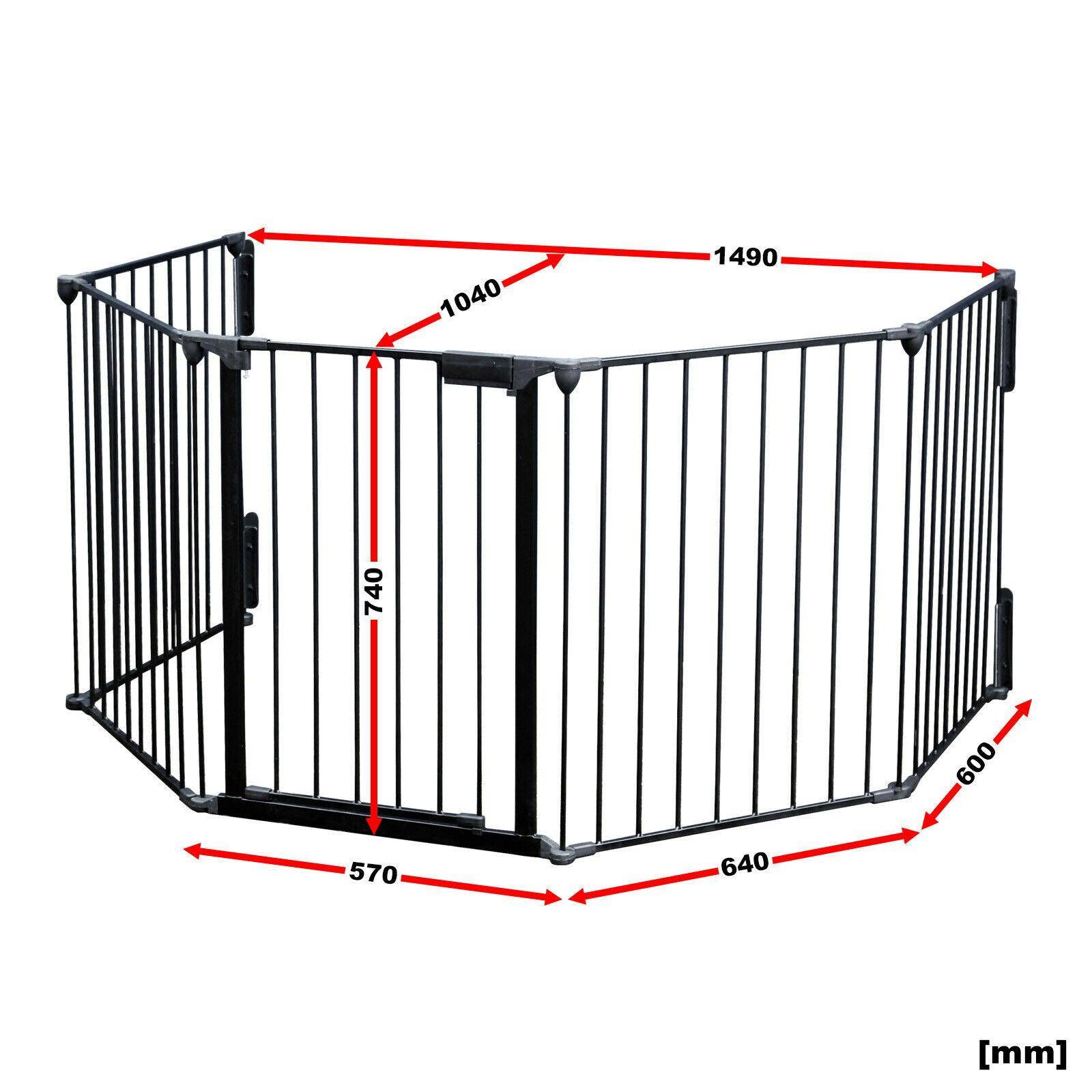 Helloshop26 - Barrière de protection de cheminée 300 cm pare-feu grille de sécurité enfants - Image 5