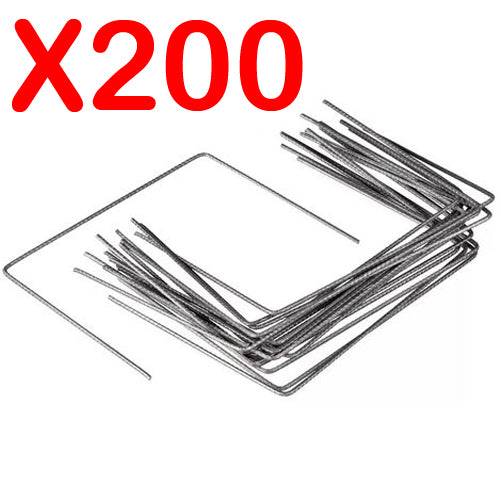 Lot de 200 Agrafes ZENLYS Piquets pour toile de paillage 20 x 20 x 20 cm Fabrication Française Fer Toile Hors sol - Image 1