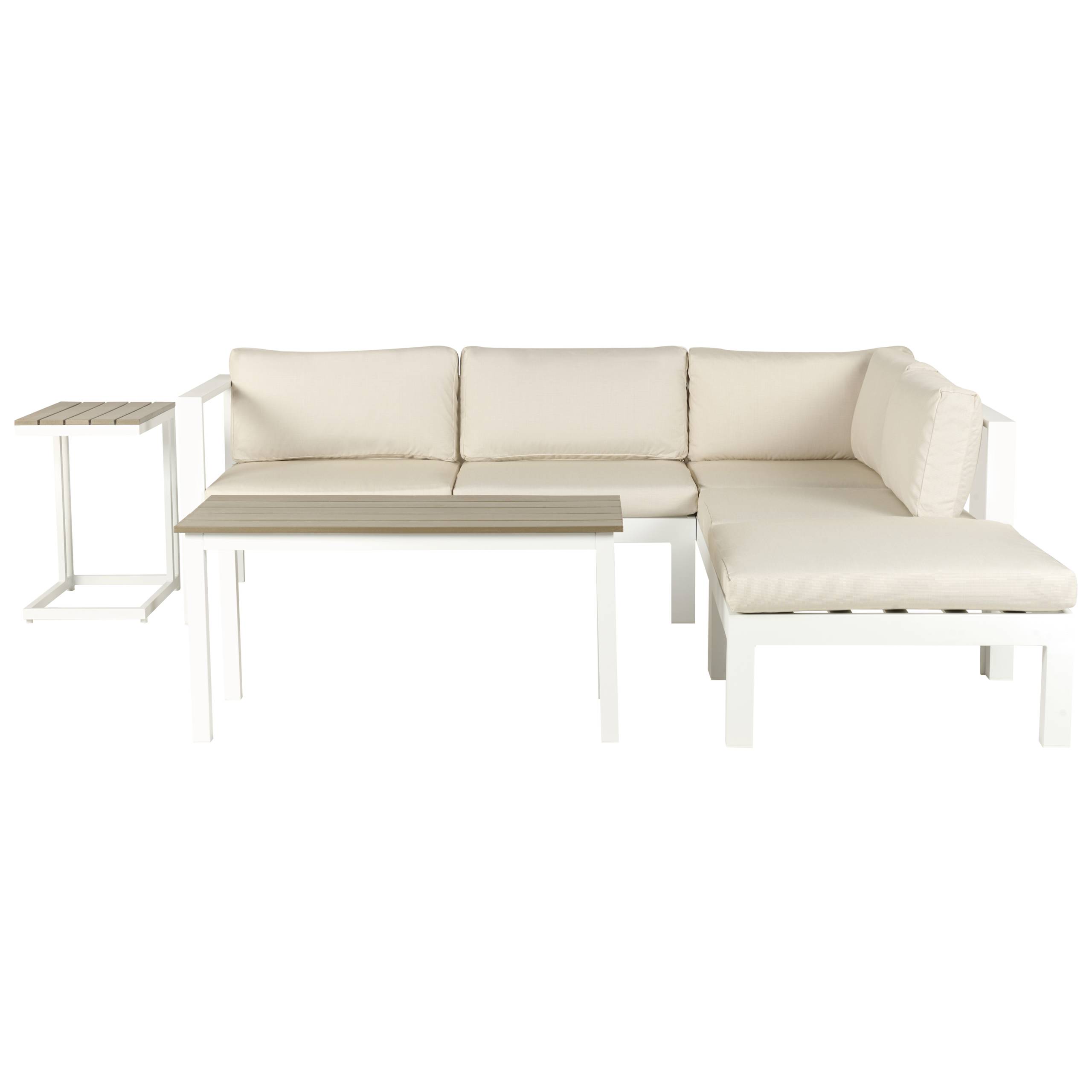 Beliani - Set de jardin, 5 Personnes Aluminium Beige MESSINA - Beliani - Image 2