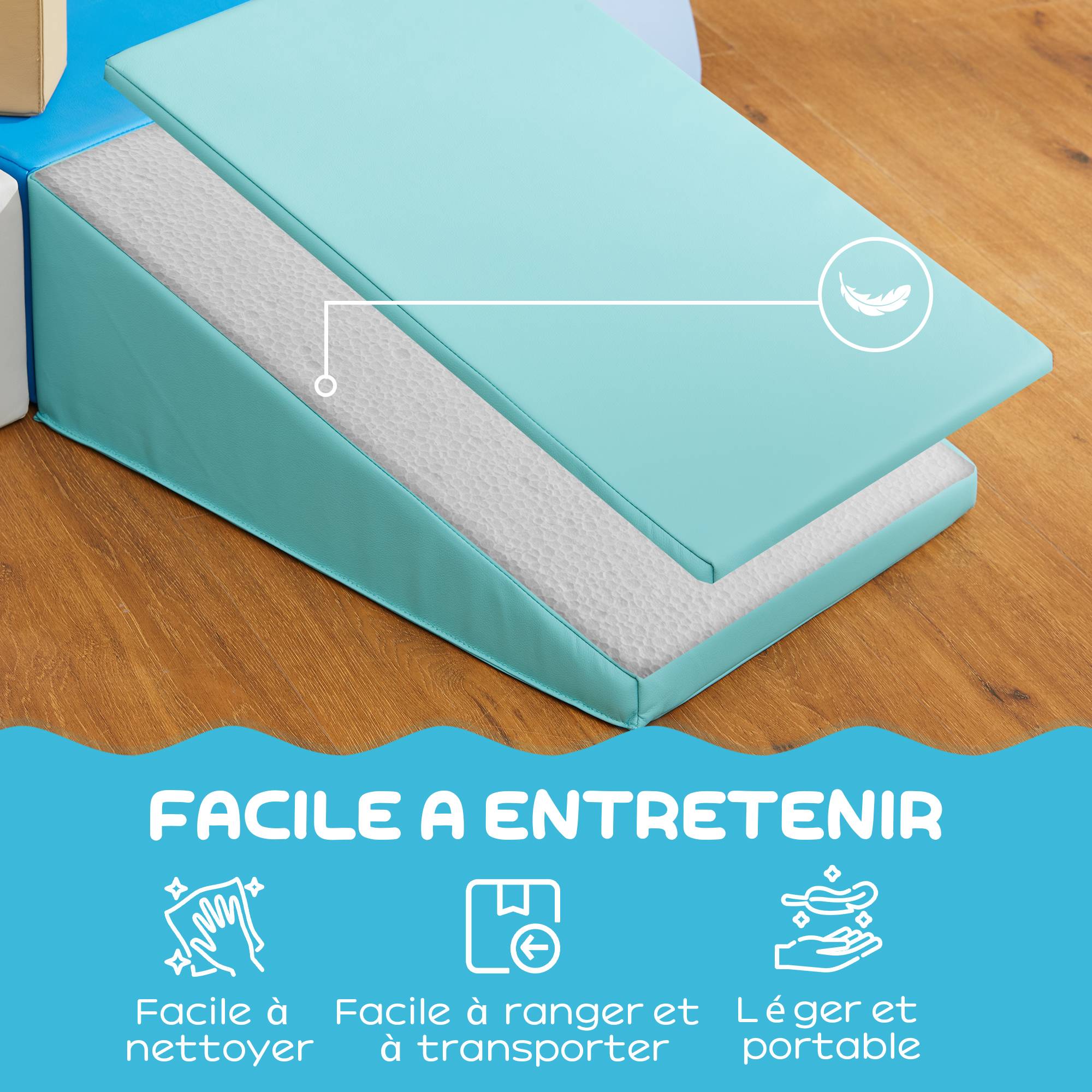 6 blocs de construction en mousse XXL - jeux éducatif - module motricité - certifiés normes EN71-1-2-3 - mousse PU 20D - Image 9