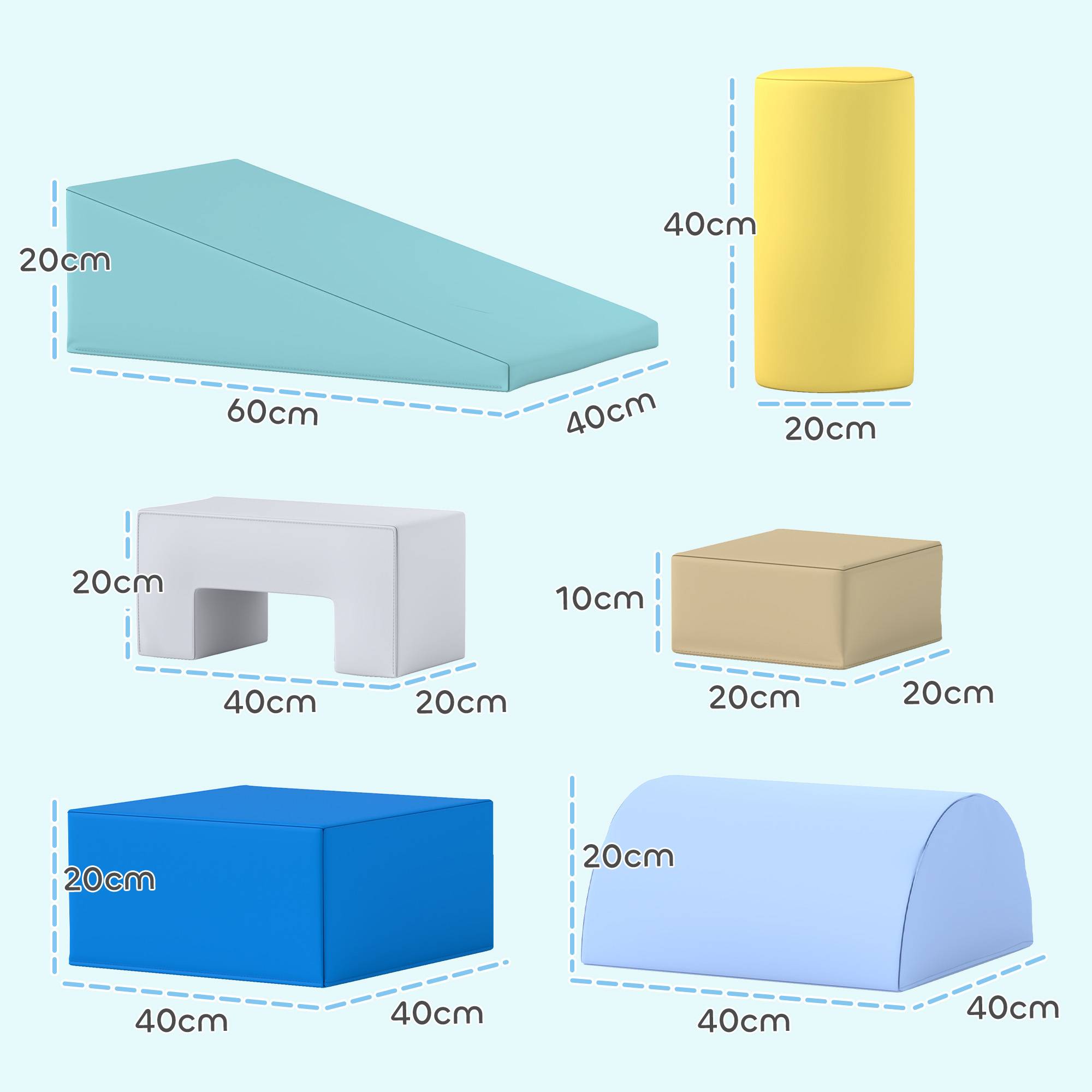 6 blocs de construction en mousse XXL - jeux éducatif - module motricité - certifiés normes EN71-1-2-3 - mousse PU 20D - Image 5