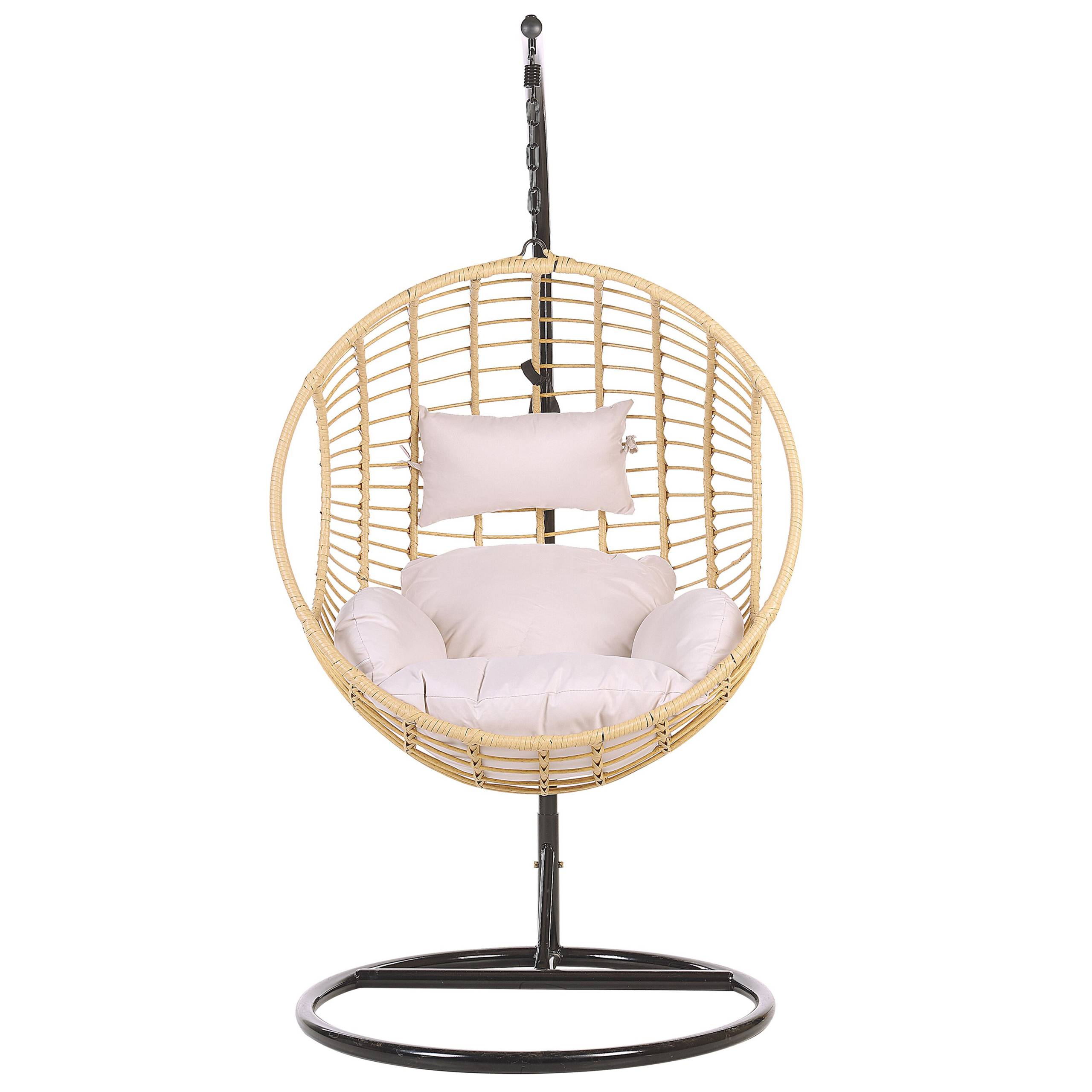 Beliani - Chaise porte-à-faux Polyrotin Naturel ASPIO - 99x97x199- Beliani - Image 4