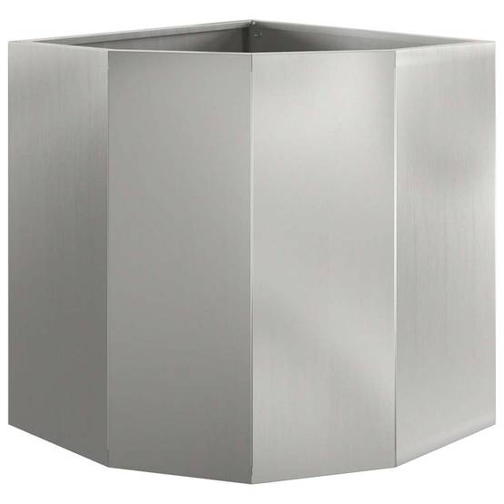 Jardinière d'Angle Acier galvanisé Argent 45 x 45 x 50 cm - PANGIVO - Image 5