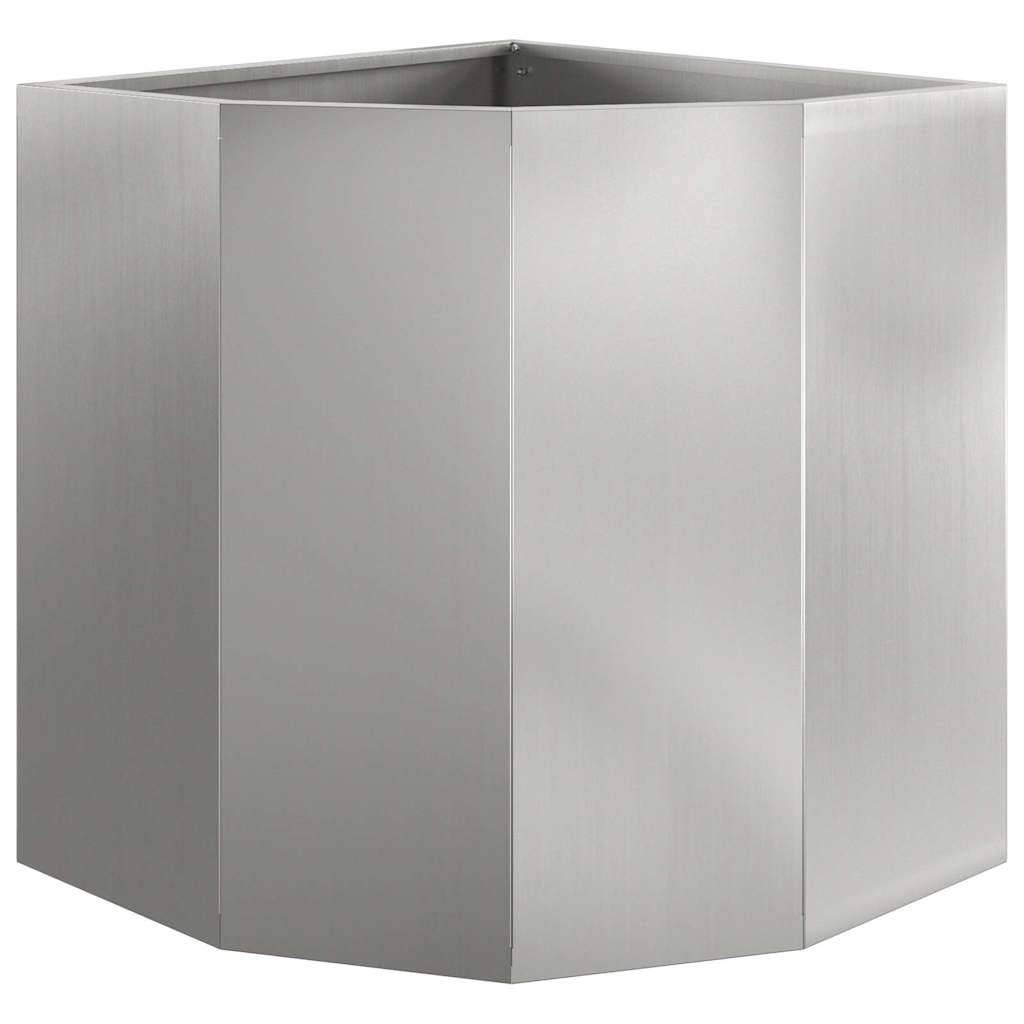 Jardinière d'Angle Acier galvanisé Argent 45 x 45 x 50 cm - PANGIVO - Image 5