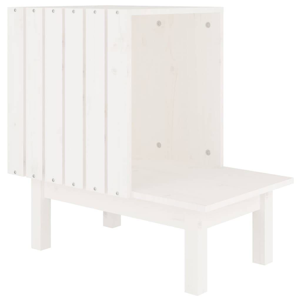 Maison pour chat bois de pin blanc 60 x 36 x 60 cm - PANGIVO - Image 2