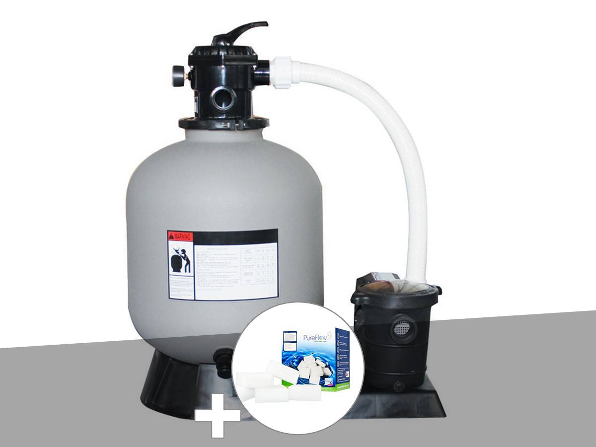 Aquazendo - Groupe de filtration AquaZendo Aqua Premium 15 m³/h + Média filtrant textile PureFlow 3D