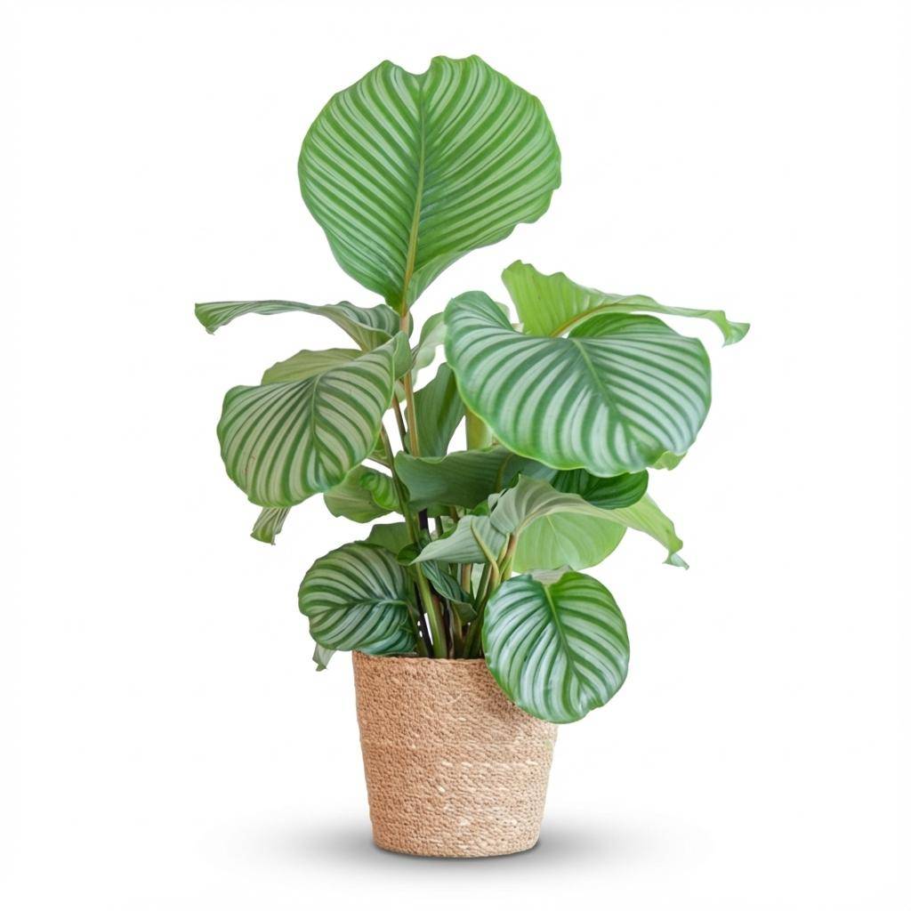 Calathea Orbifolia - Pot de 21cm - Hauteur 60 - 70cm - Panier - Plantes d'intérieur