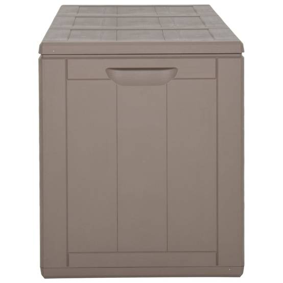 Coffre de rangement - Boîte de rangement extérieure - Coffre de jardin 270 L Marron PP Rotin - Image 4