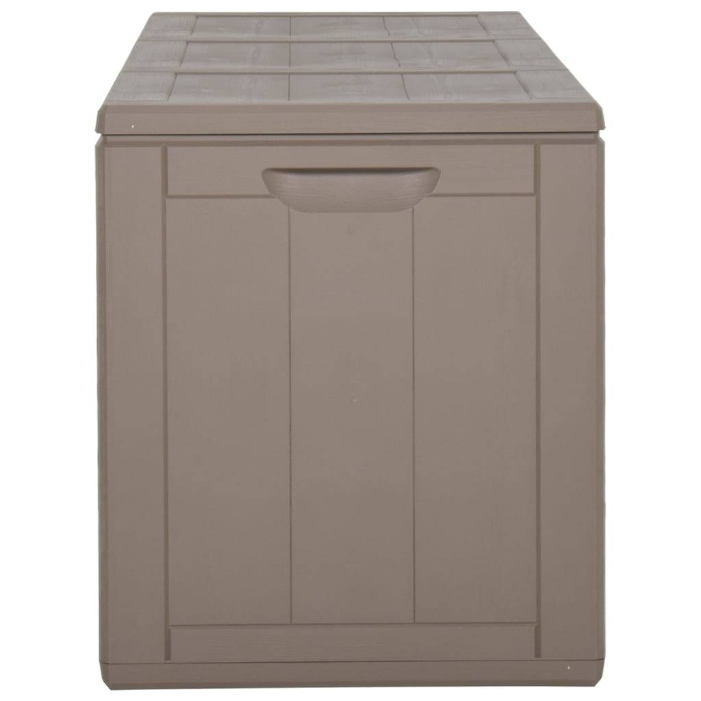 Coffre de rangement - Boîte de rangement extérieure - Coffre de jardin 270 L Marron PP Rotin - Image 4