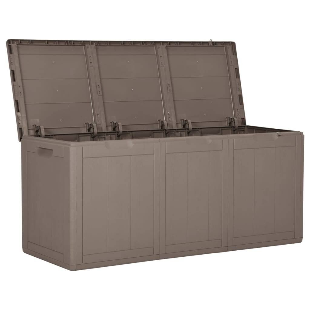 Coffre de rangement - Boîte de rangement extérieure - Coffre de jardin 270 L Marron PP Rotin - Image 1