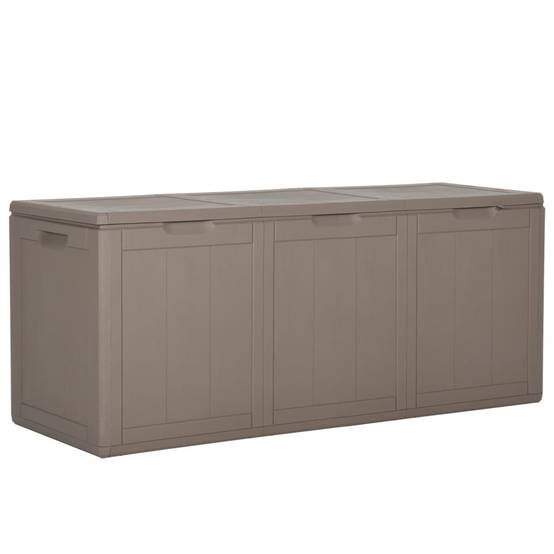 Coffre de rangement - Boîte de rangement extérieure - Coffre de jardin 270 L Marron PP Rotin - Image 2