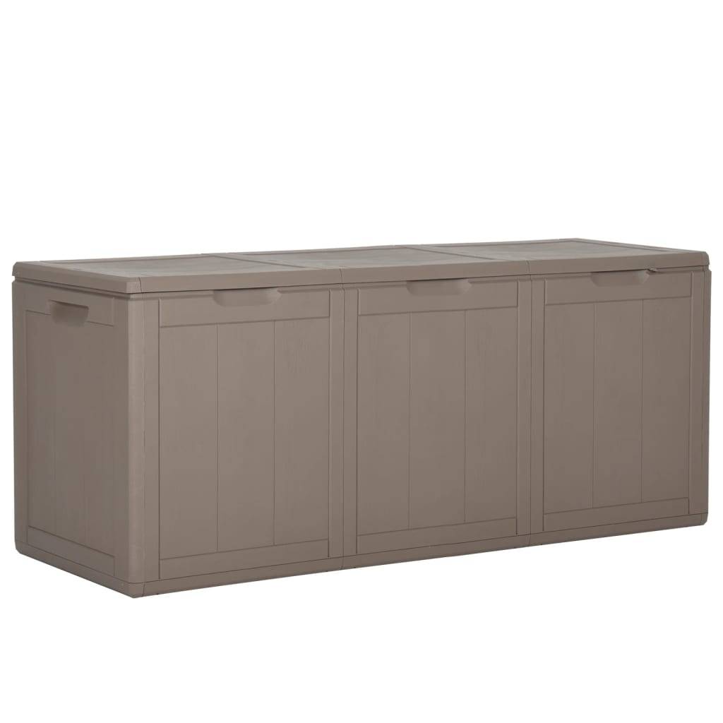 Coffre de rangement - Boîte de rangement extérieure - Coffre de jardin 270 L Marron PP Rotin - Image 2