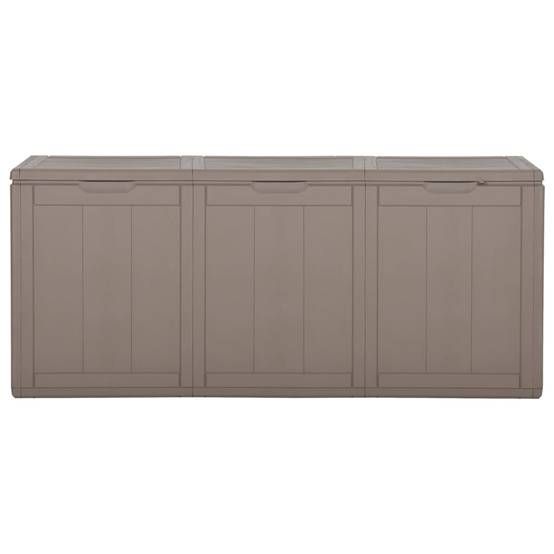 Coffre de rangement - Boîte de rangement extérieure - Coffre de jardin 270 L Marron PP Rotin - Image 3