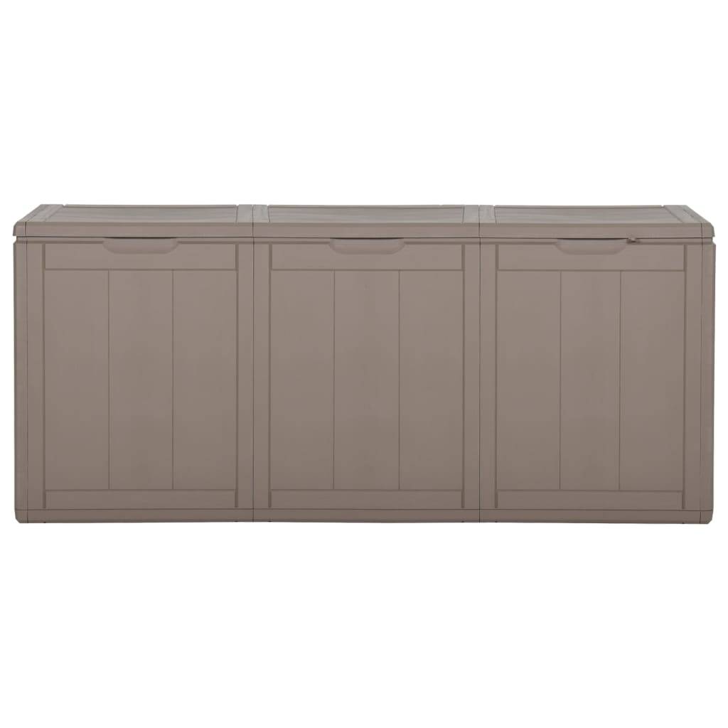Coffre de rangement - Boîte de rangement extérieure - Coffre de jardin 270 L Marron PP Rotin - Image 3
