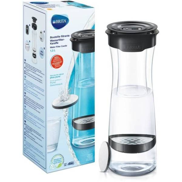 Bouteille filtrante BRITA - Fill & Serve Gris - Capacité 1,3L - 1 filtre MicroDisc inclus - Image 2