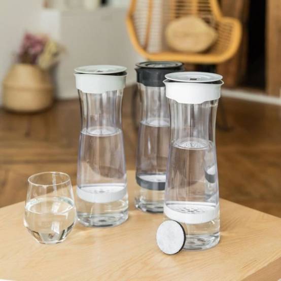 Bouteille filtrante BRITA - Fill & Serve Gris - Capacité 1,3L - 1 filtre MicroDisc inclus - Image 3